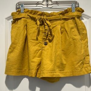 American Eagle Outfitters High Waist Yellow Shorts